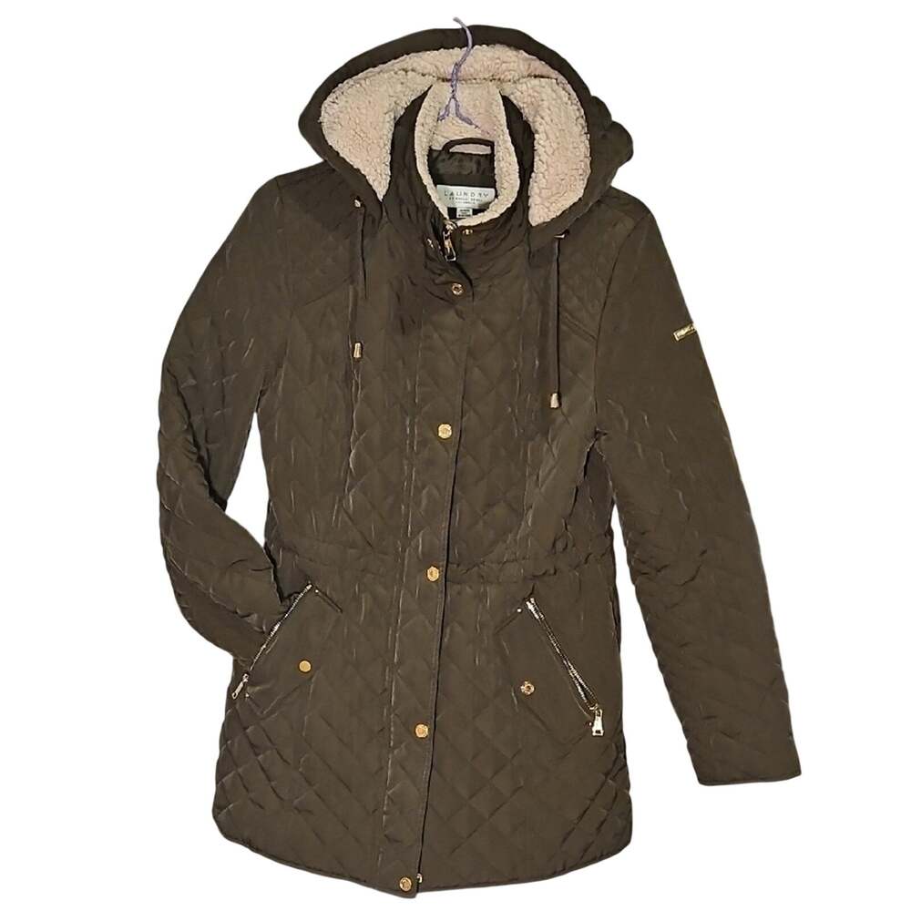 Laundry By Shelli Segal Quilted Puffer Jacket - Olive